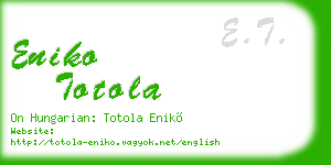 eniko totola business card
